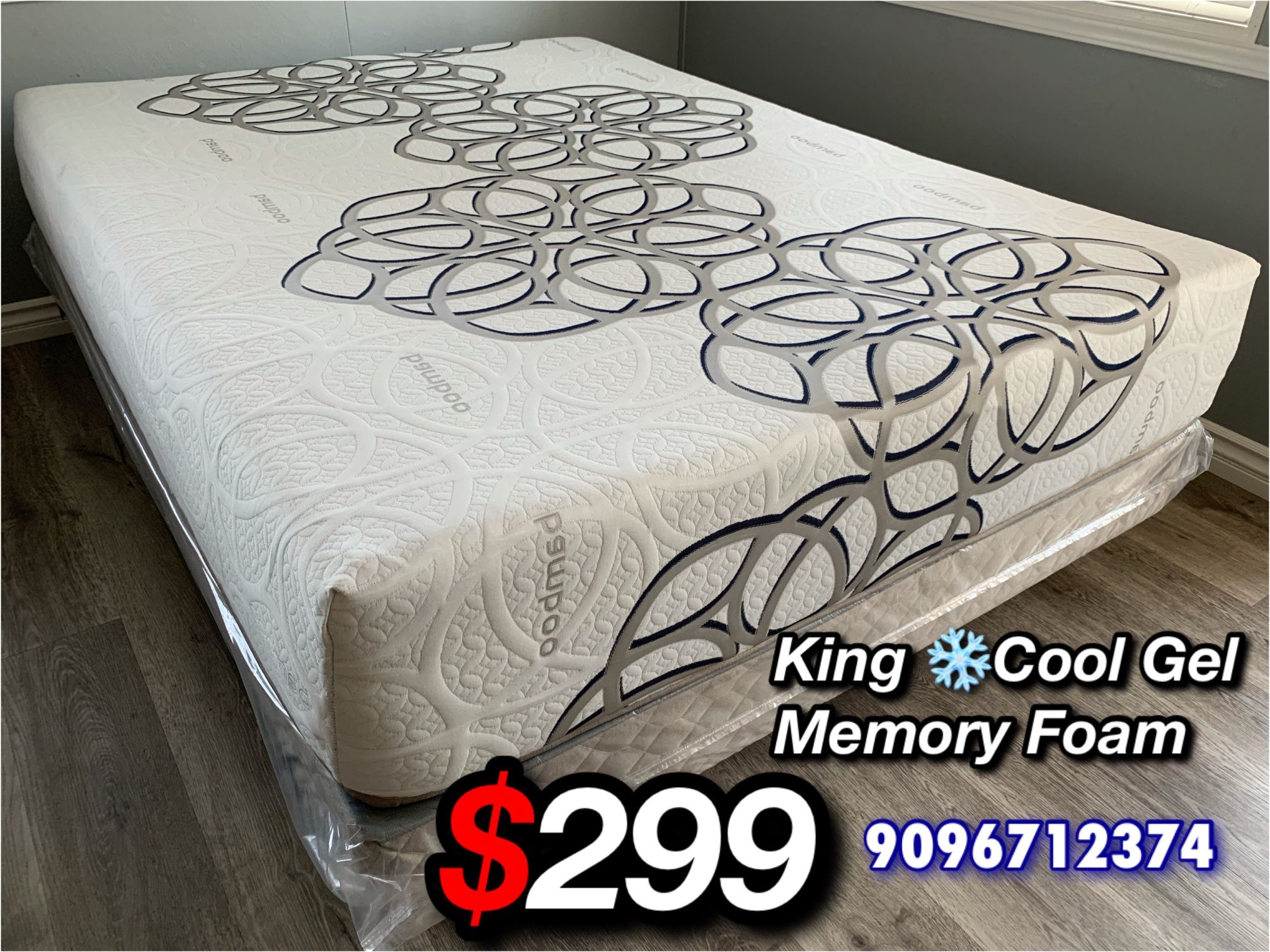 King Size Sky Comfort Bamboo Hybrid Cooling Gel Memory Foam Mattress