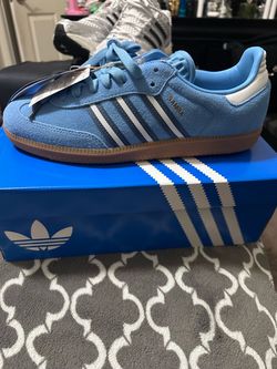 Adidas Samba Sneakers Light Blue Suede