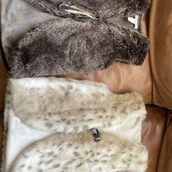 Girl’s Vest (twins) Fur , 5-7 yo