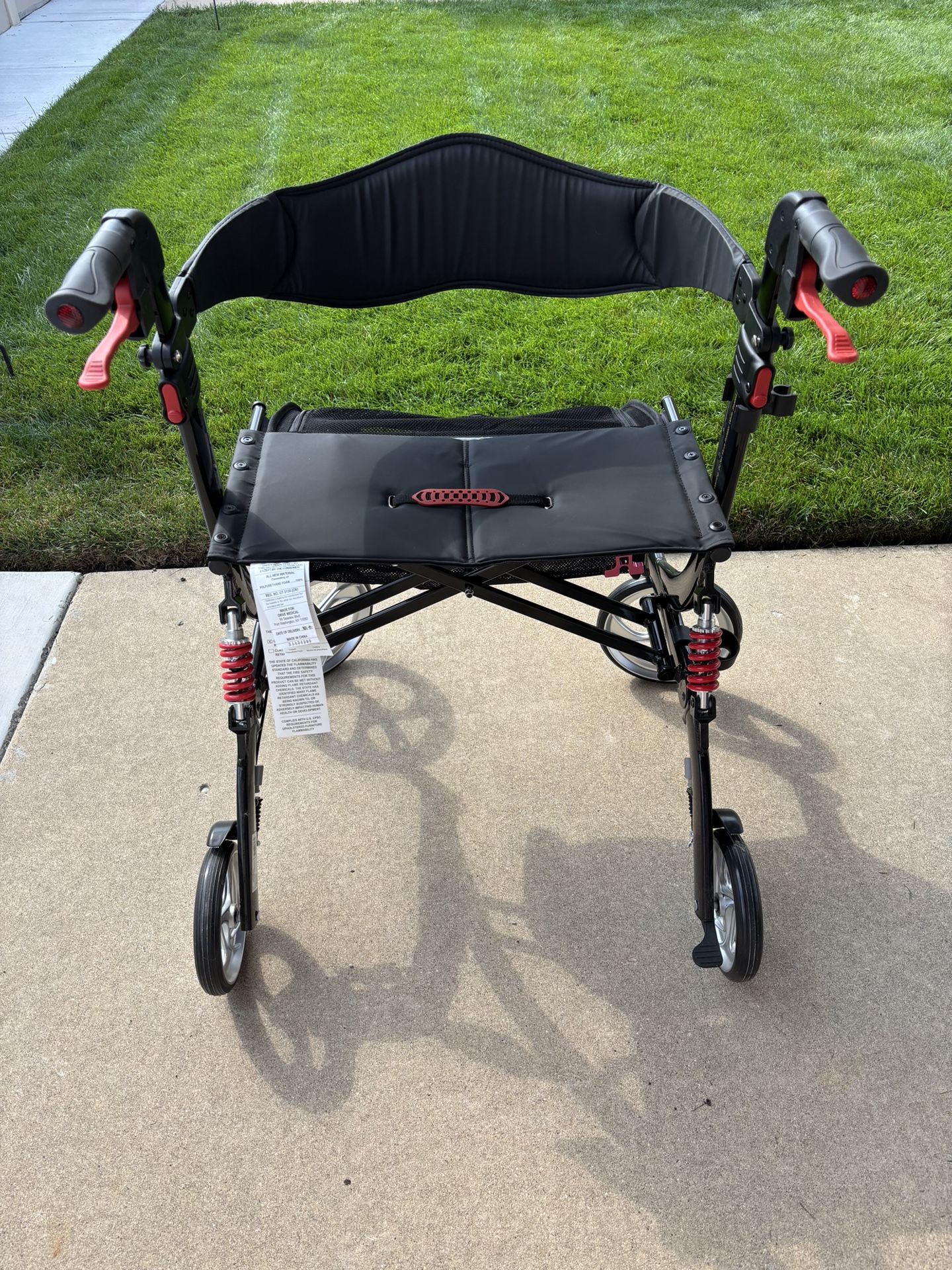 Drive Nitro Heavy Duty Walker With Seat 450lb Capacity