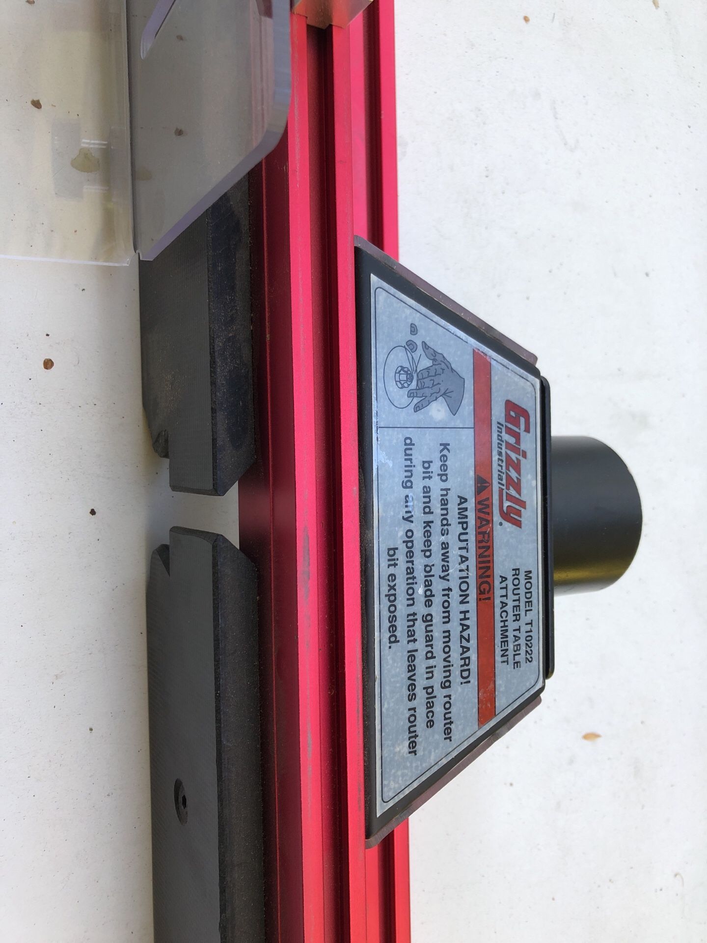 Grizzly industrial model T10222 router table attachment