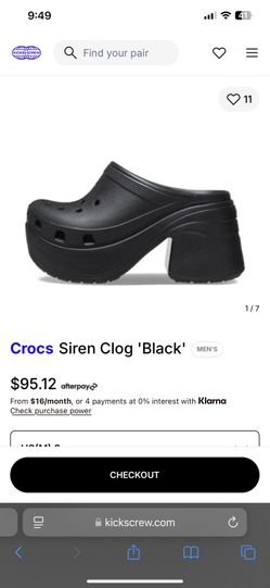 Siren Clog Crocs With Heel Brand New