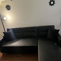 black sectional couch