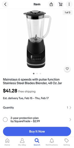 Mainstays Single Serve Blender - Black - 16 oz
