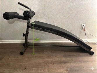 Sit up bench w/reverse crunch handle