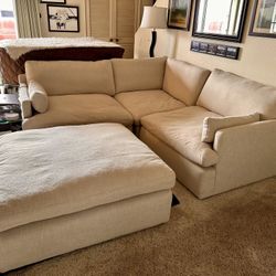 SECTIONAL MODULAR SOFA & OTTOMAN SET