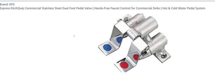 Commercial Hands Free foot pedals for sink