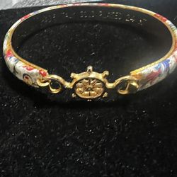 24k Gold Plated Vintage Bangle Bracelet 