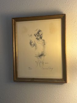 Butterfly boy lithograph