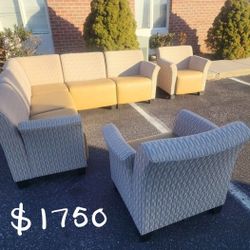 BEAUTIFUL 7 PCS SECTIONAL SOFA SET + 2 CHAIRS & DELIVERY 