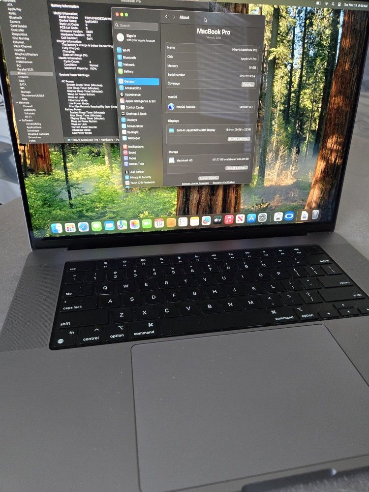 16" M1 Pro MacBook Pro (Battery cycle count 4) OPEN BOX