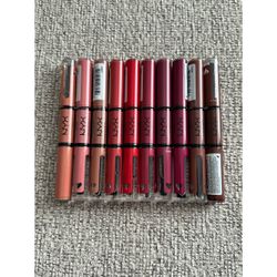 BRAND NEW NYX Shine Loud High Shine Lip Color 10 Piece Assorted Shade Lot