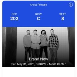 Brand New tickets 