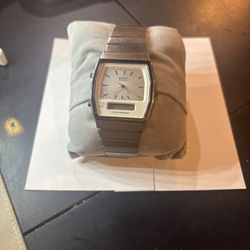 Seiko Quartz Chronograph Stainless Steel Vintage Watch 