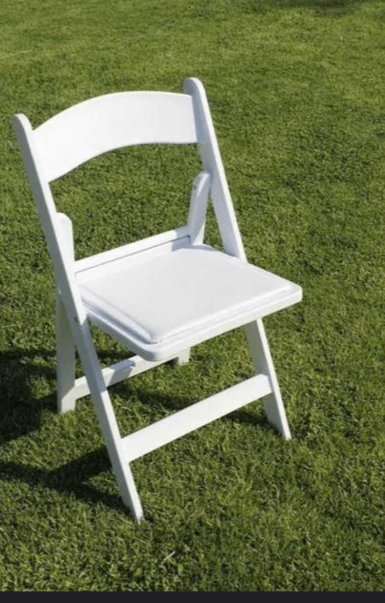 White Resin Folding Chair