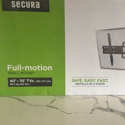 Full Motion Wall Mount For 40”-75” TV.  Brand new