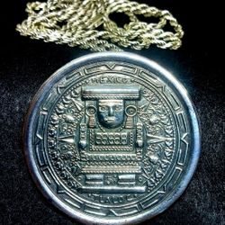 Taxco 925 Silver Pendant With Rope Chain
