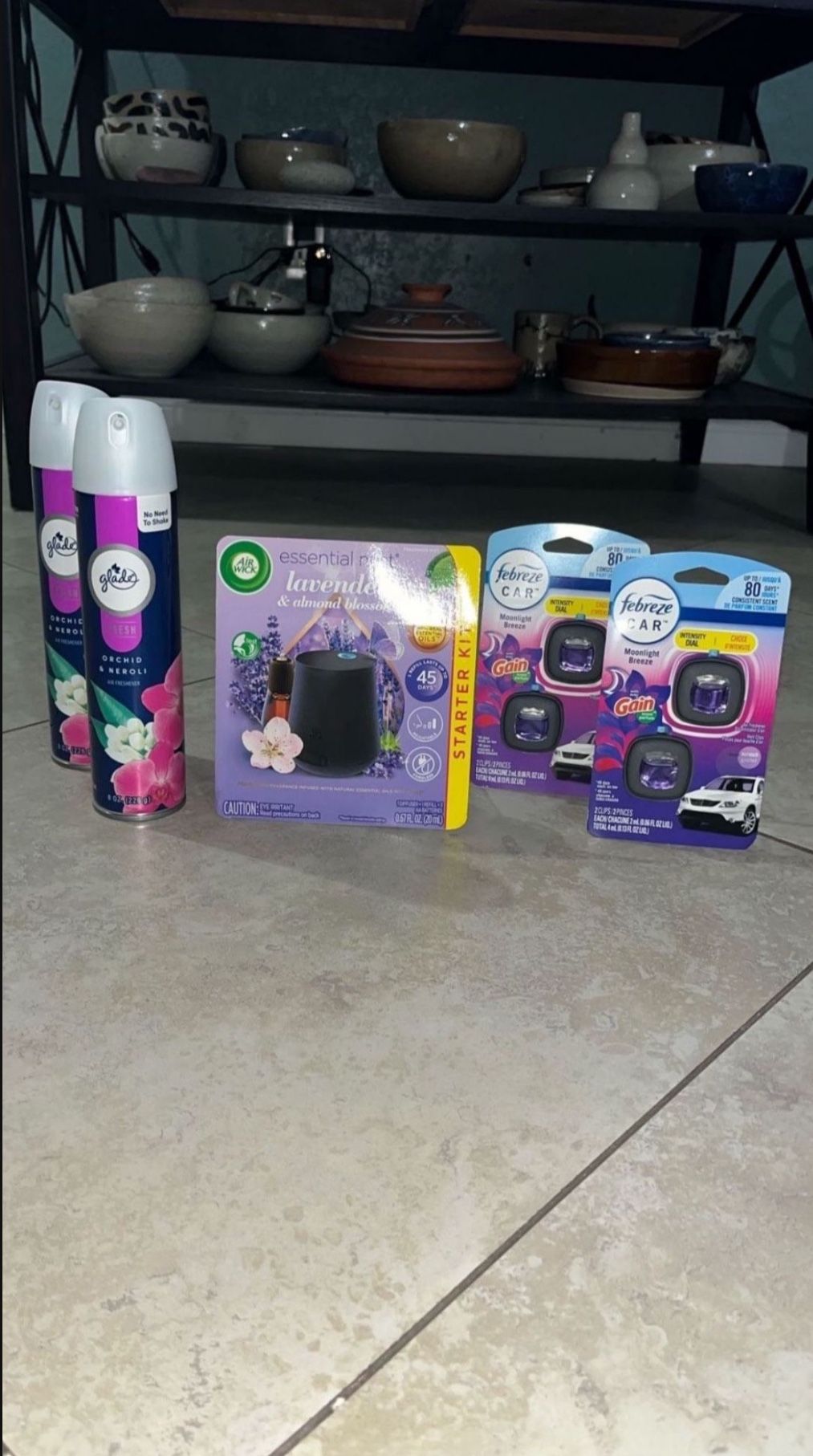 Air Wick Diffuser, Febreze Car Air Fresheners, Glade Sprays