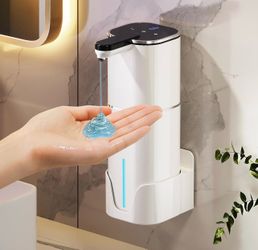 CATIRE Upgraded Larger Capacity Automatic Dish Soap Dispenser Touchless, 17.6oz Liquid Hand Soap Dispenser for Bathroom Kitchen, Rechargeable 2000mAh,