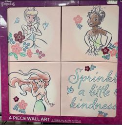 Disney Princess Wall Art Decor Set