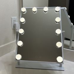 Vanity Mirror Lighted Makeup Mirror,Tabletop MirrorLight