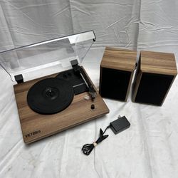 Victrola - Montauk Bluetooth Turntable System - Farmhouse Walnut