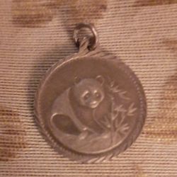 Vintage Sterling silver panda charm/pendant 