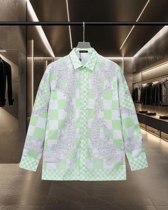Versace 🔥Hot item coming Medusa Palace style digital printed long-sleeved shirt XL