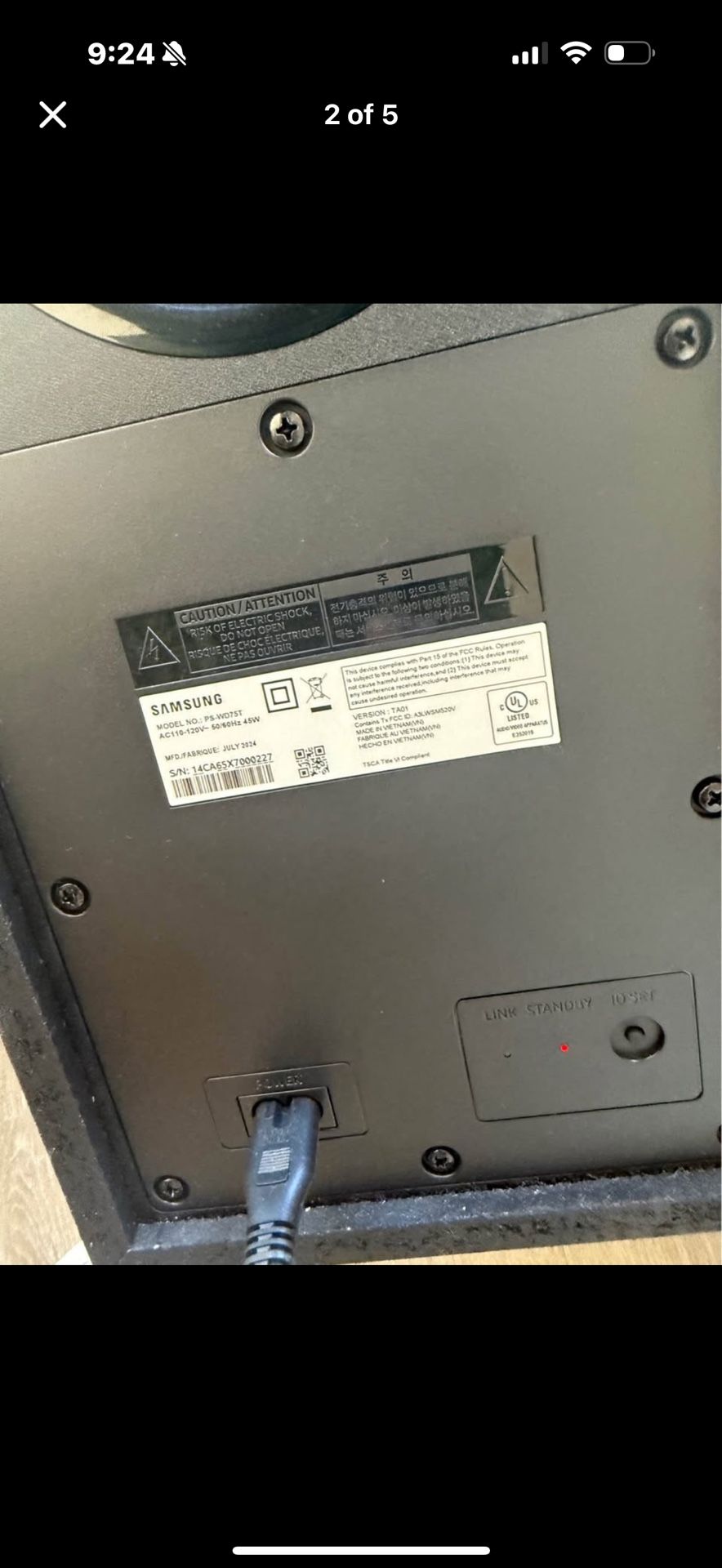 Samsung Speaker & Subwoofer