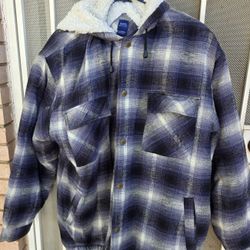 Men's Flannel Jacket With Hoodie 