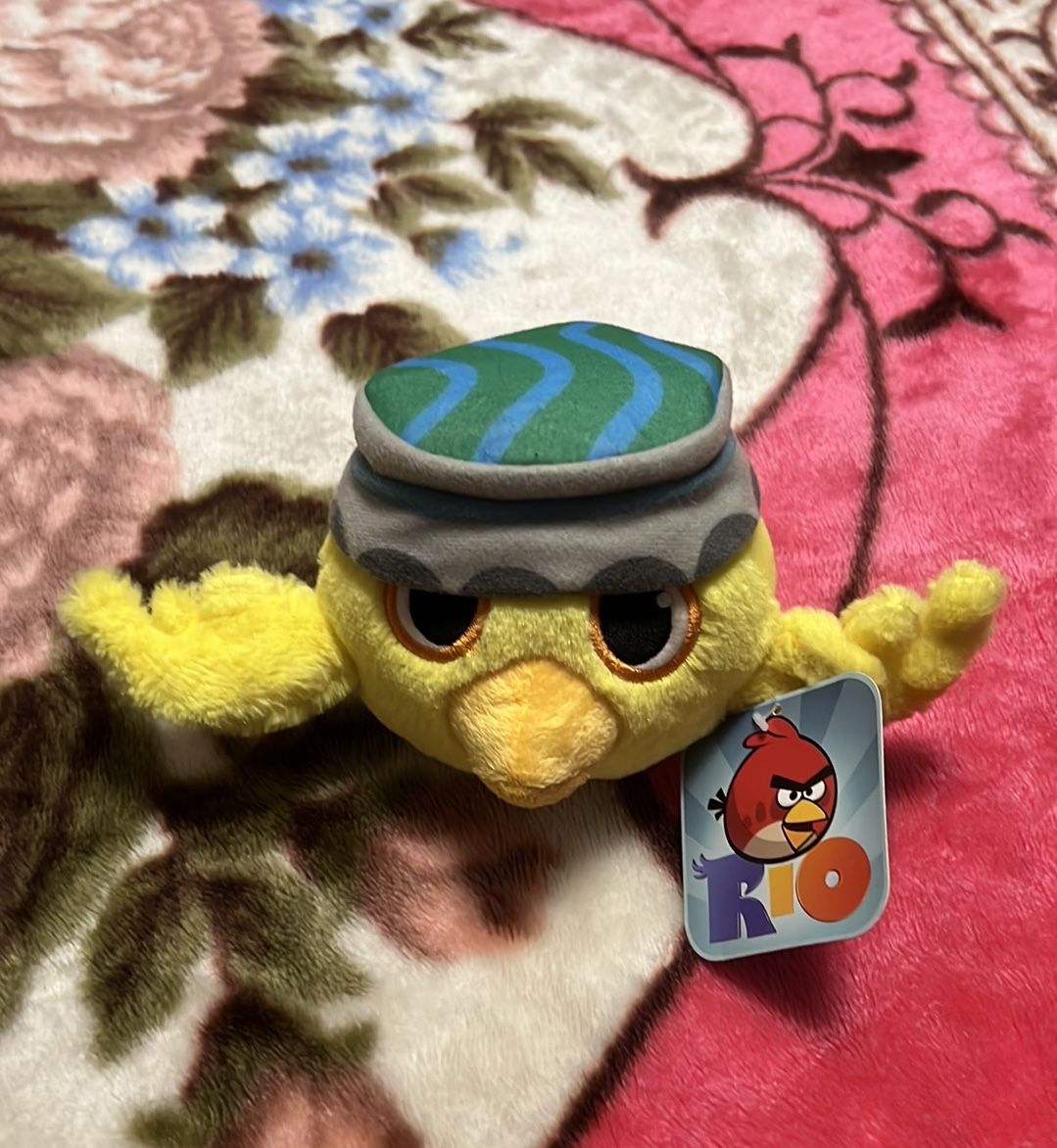 RIO Angry Birds Yellow Bird Plush 4”