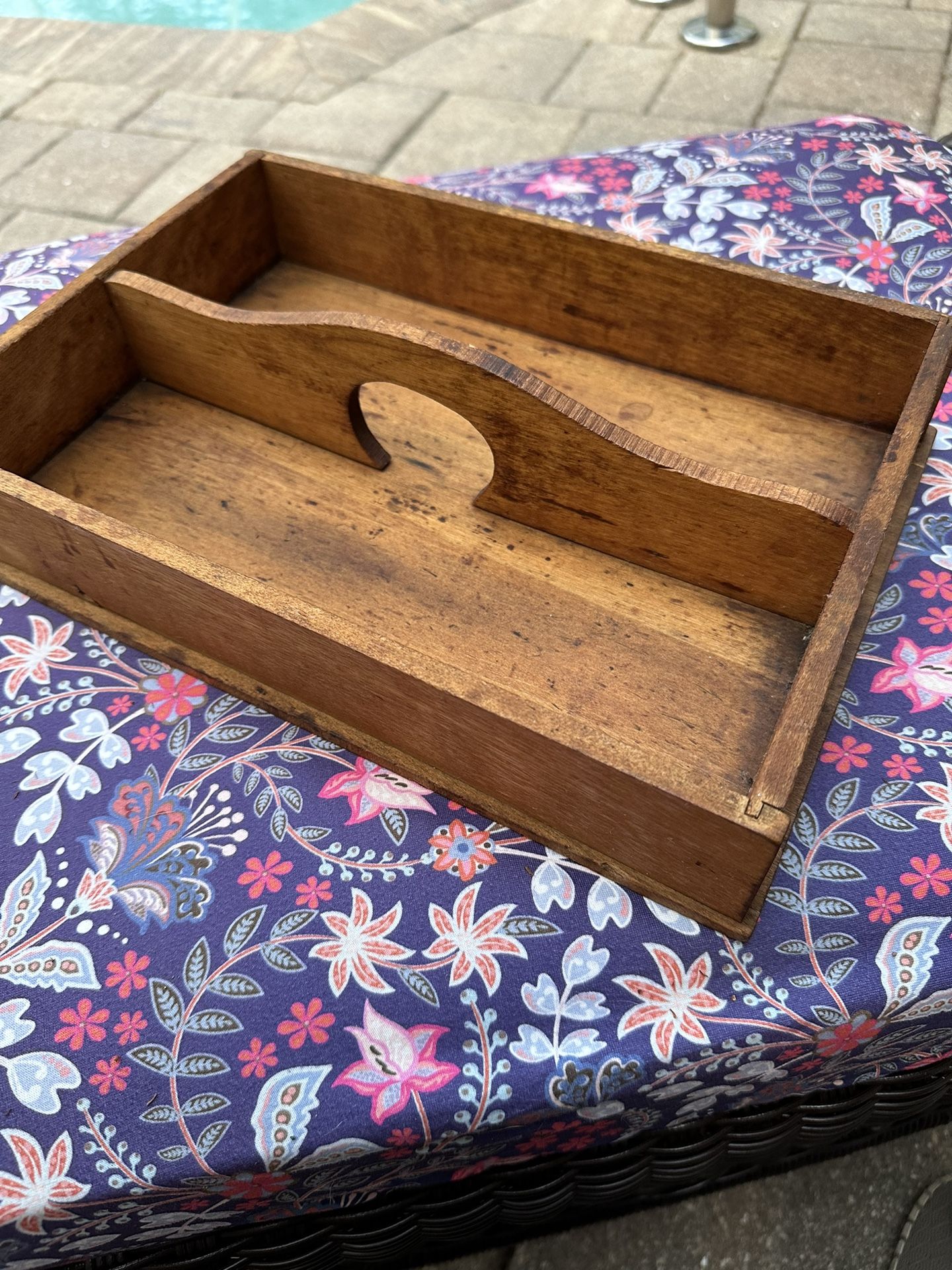 Vtg.wooden Tool Box Caddy