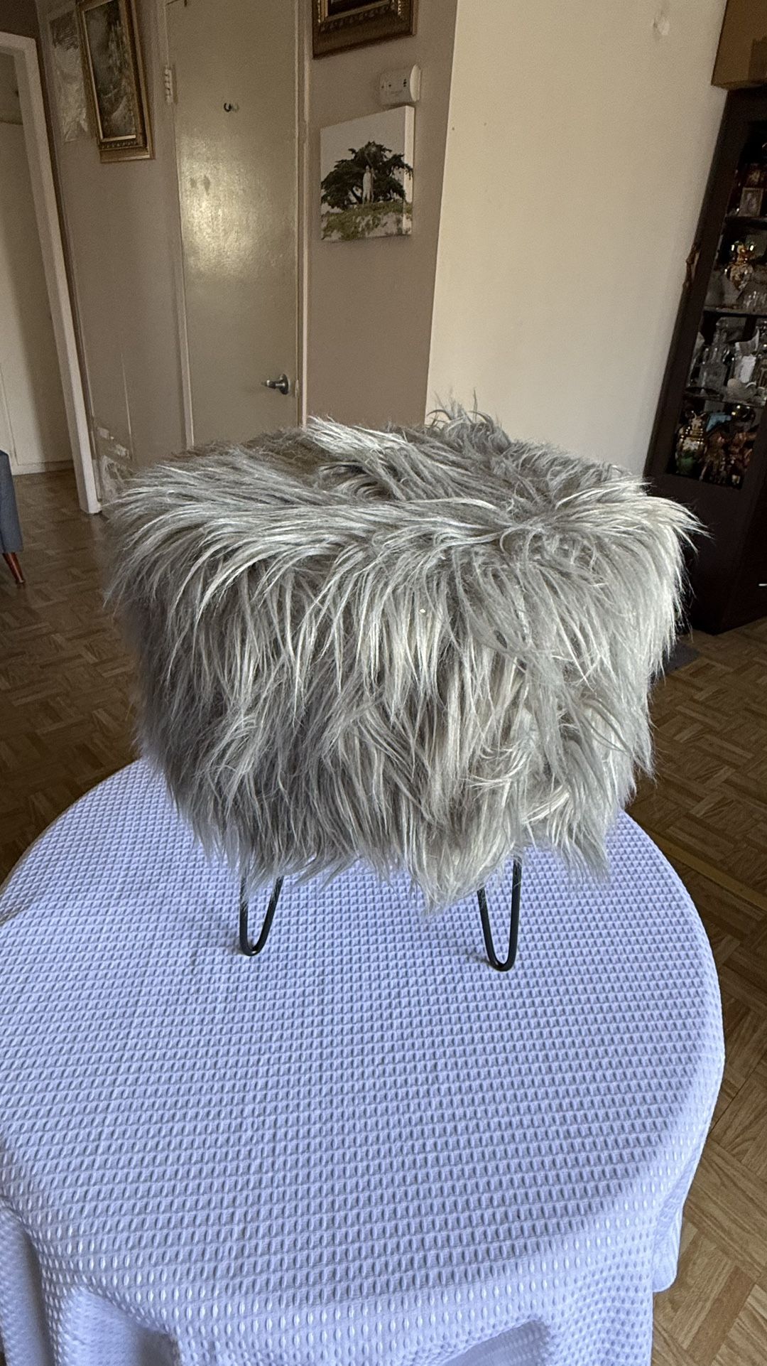 Stool gray color Size small