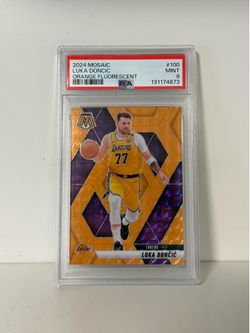 Luka Doncic Orange Mosaic PSA 9 /25