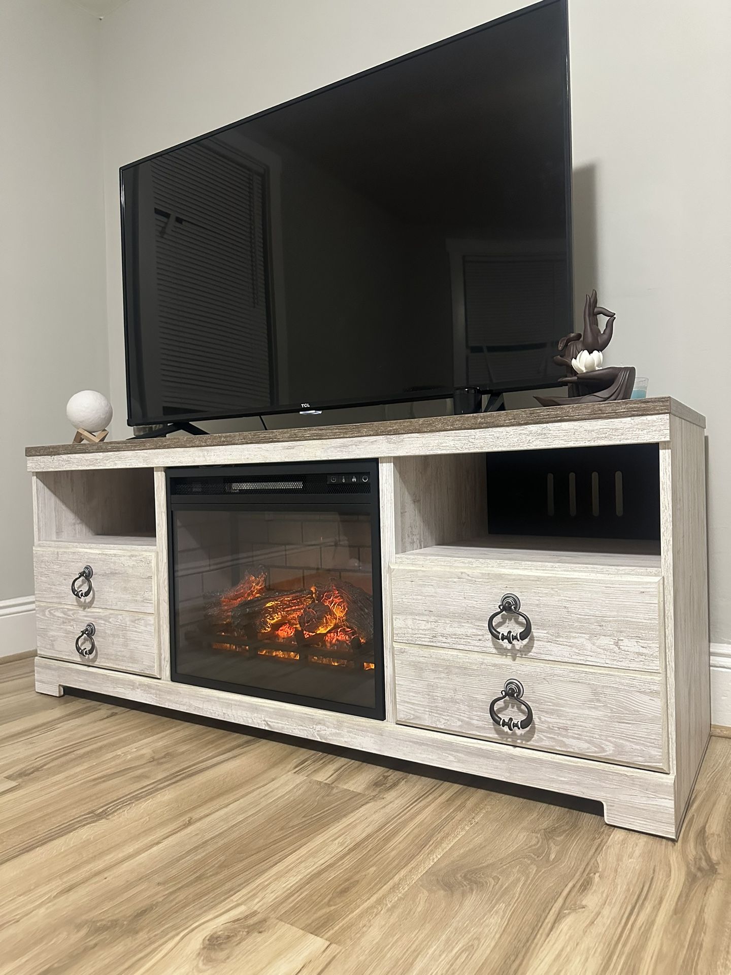 TV Stand w/ Electric Fireplace