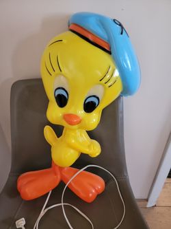 Vintage Tweety Bird Large  Light Wall Sculpture 