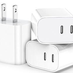 USB C Charger Block,3-Pack Dual Port USB C Fast Charging Block，Type C Wall Charger Plug for iPhone 14/13/12/11/ Pro Max/Plus/Xs Max/XR/X,iPad Pro (20W