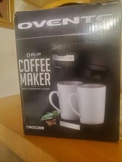 Brand new still in box Drip Coffee ☕️ Maker with 2 Mugs perfect for travel or home use made by ovente