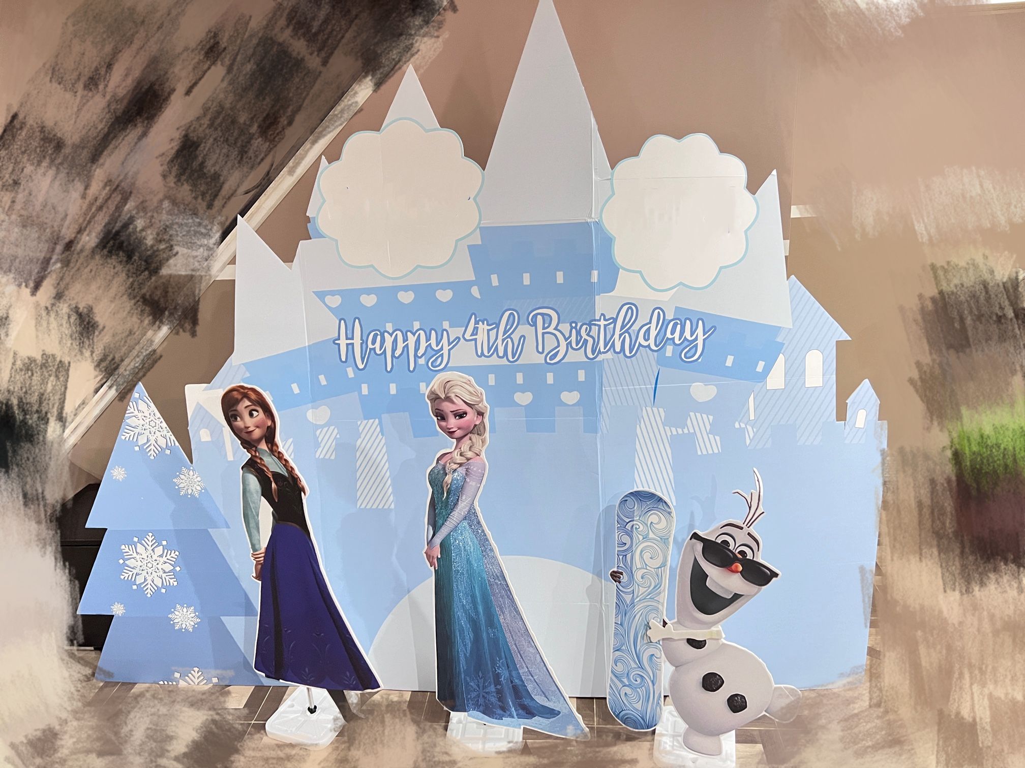 Frozen Elsa Birthday Backdrop