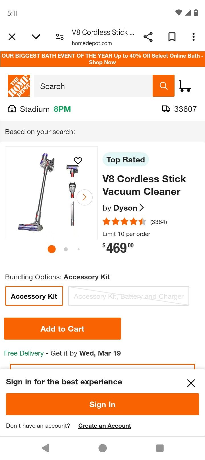 Dyson V8 Cordless Vacuum