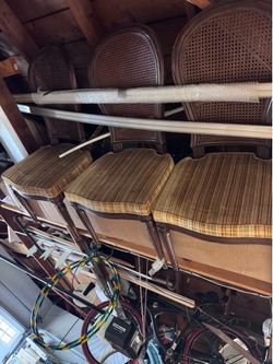 Set of 3 vintage cane chairs