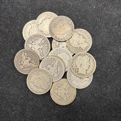 Lot of 15 Barber Silver Quarters -- INCLUDES BIG KEY DATE COIN! — SHIPPING AVAILABLE!