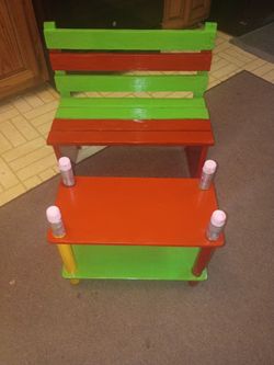 Handmade Kids Table & Bench Set – Adorable Pencil Legs – One of a Kind