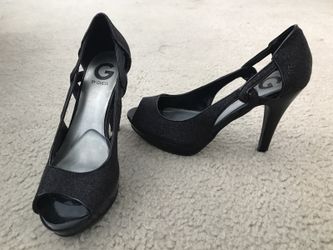 Black G by Guess glittery heels
