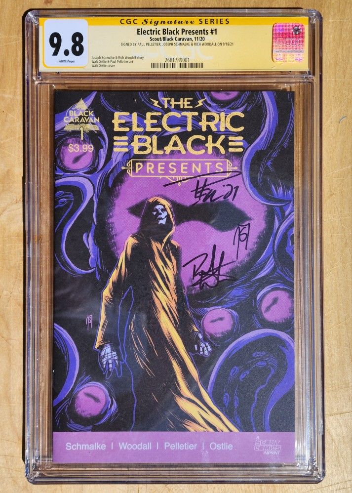 The Electric Black Presents 1
(Signature Series CGC 9.8) NM/MT (2020)
Scout/Black Caravan x3
Cert # (contact info removed)001