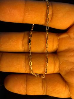 10K Gold Paperclip Bracelet – 7” – 2.3mm