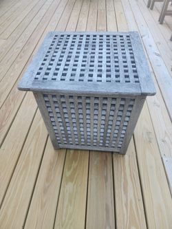Teak table storage