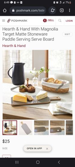 Hearth And Hand Serving Board Stoneware