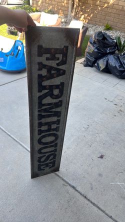 Farmhouse, metal hanging art
