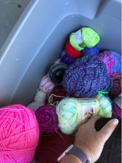 HUGE bag of yarn. Some new!